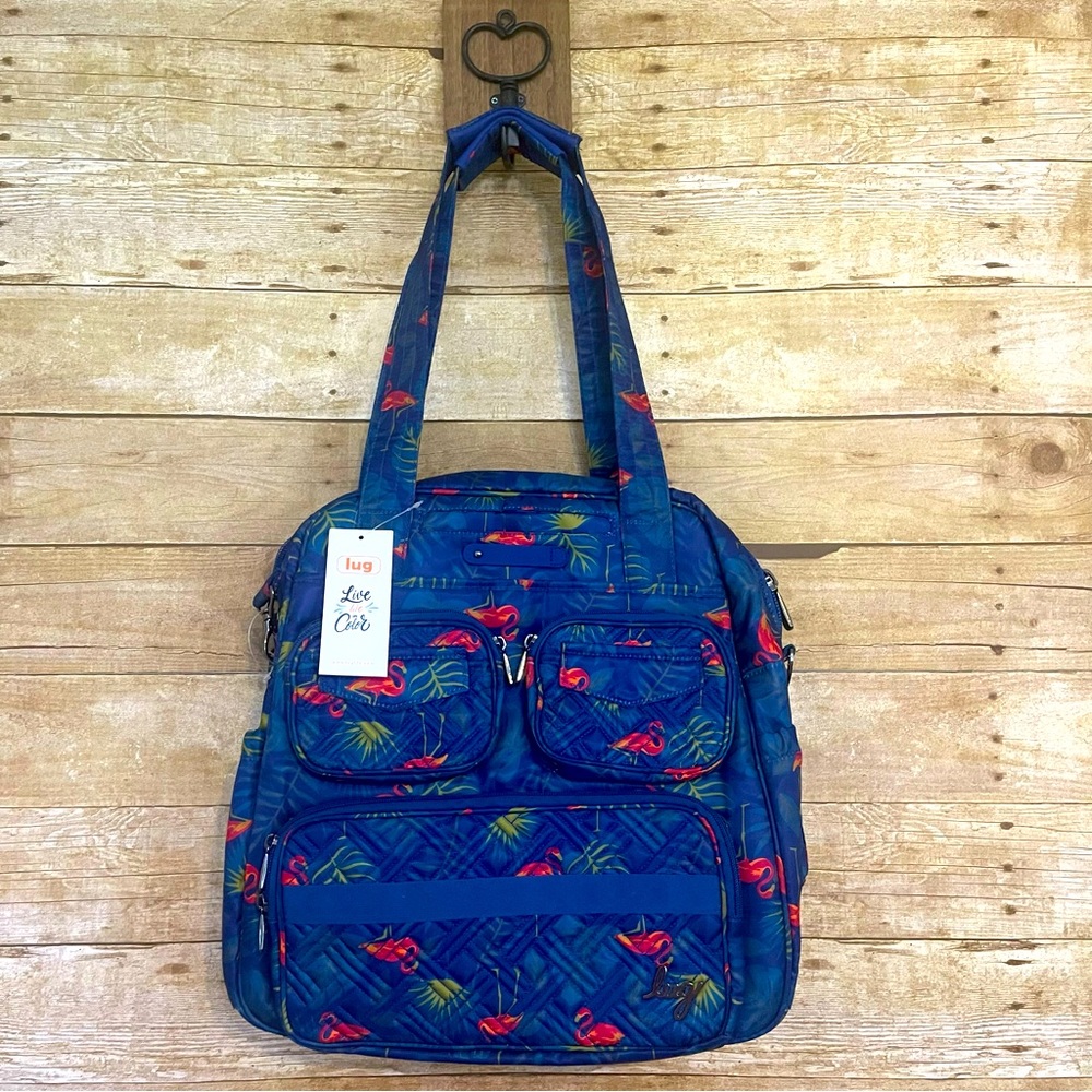 🦩PRICE FIRM🦩Lug Puddle Jumper LE Convertible Tote Bag Flamingo Multi NWT
